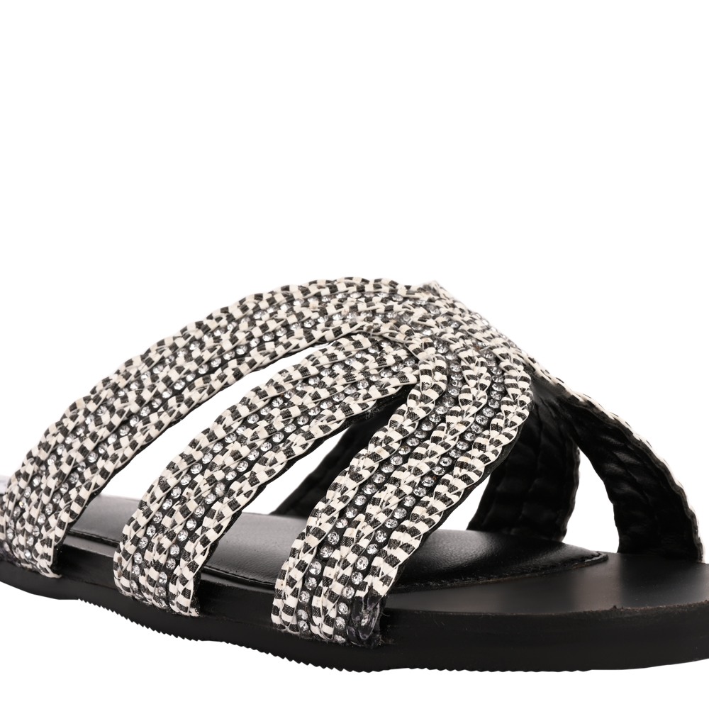 Alise Black Multi Flats