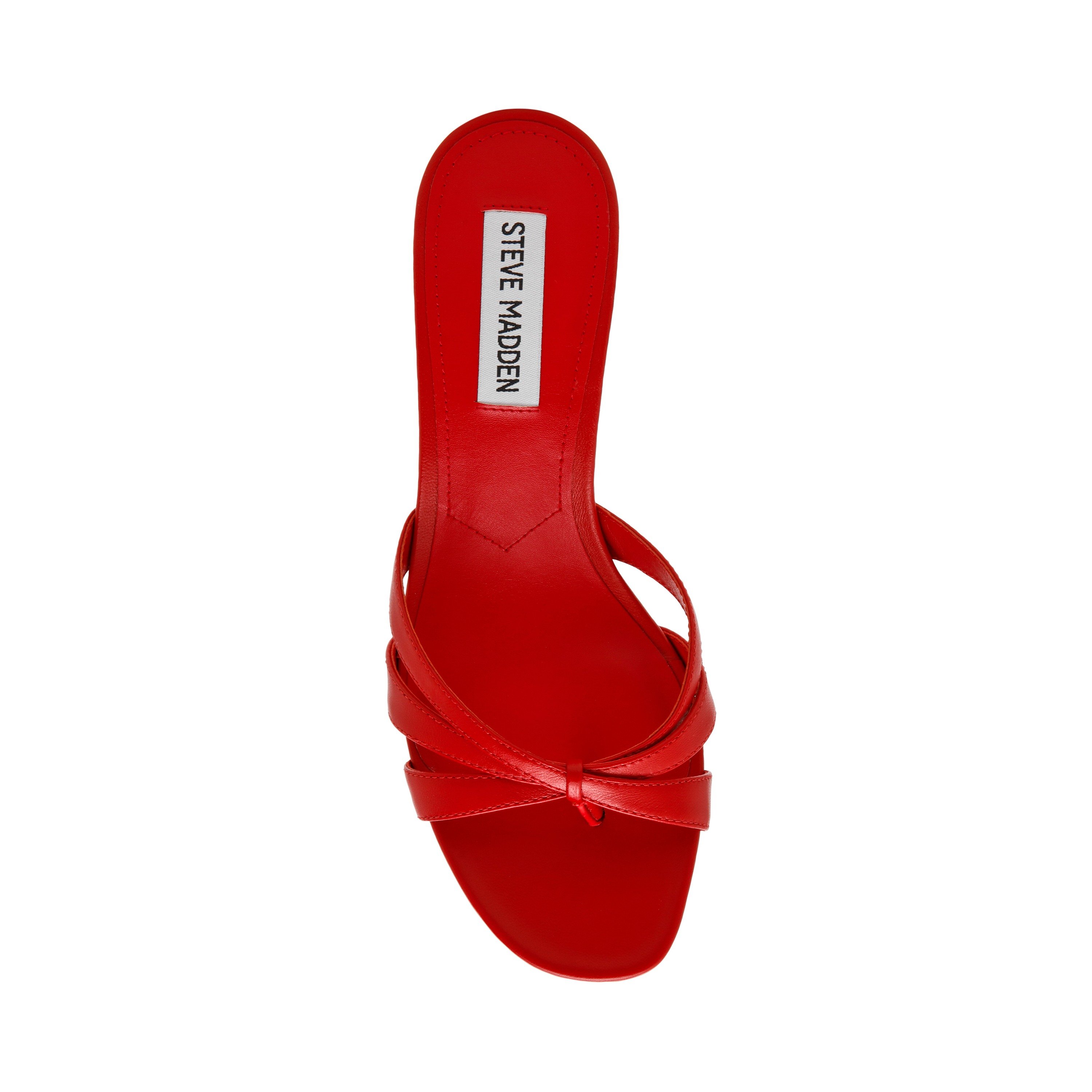 Cary-In Red Leather Heels  Sandals