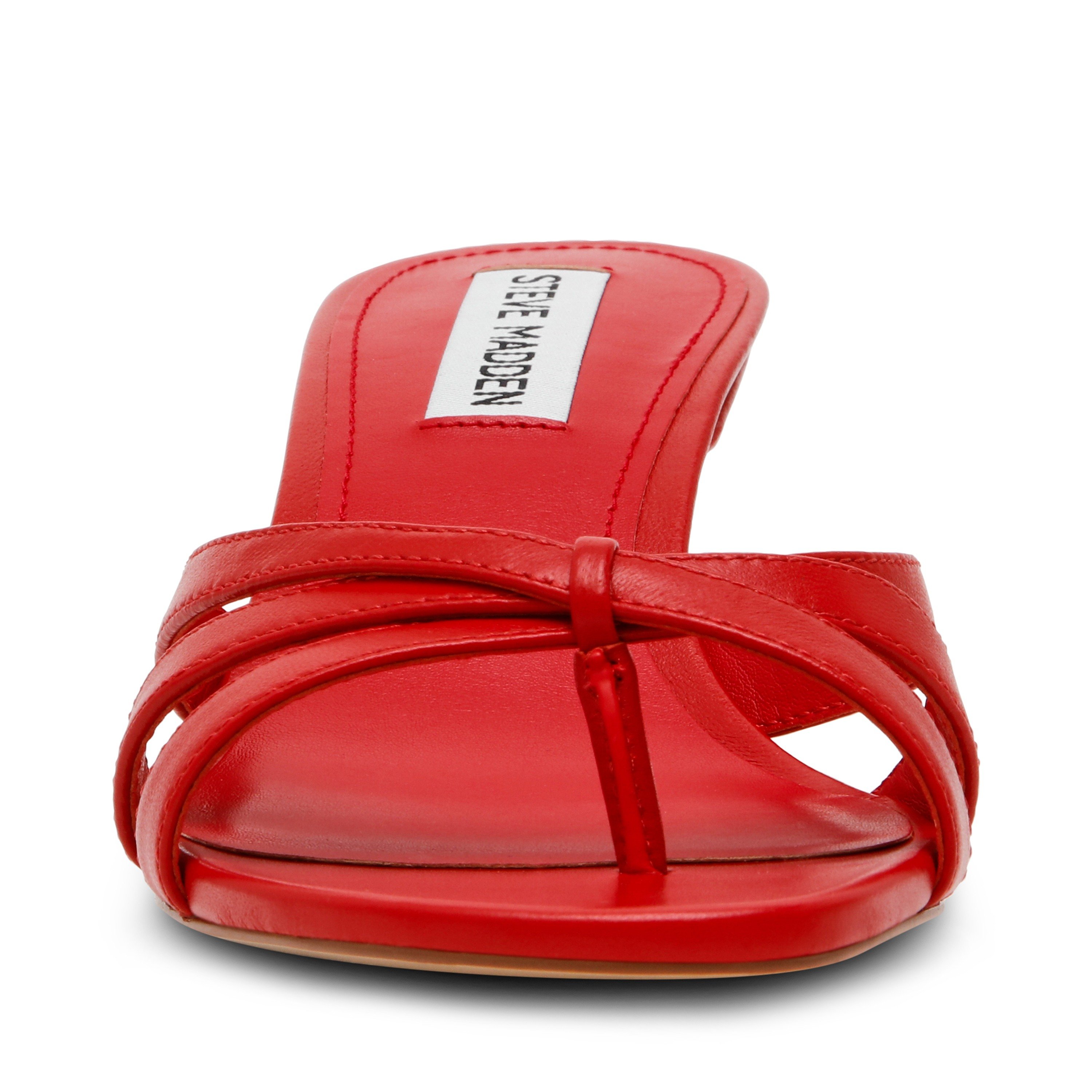 Cary-In Red Leather Heels  Sandals