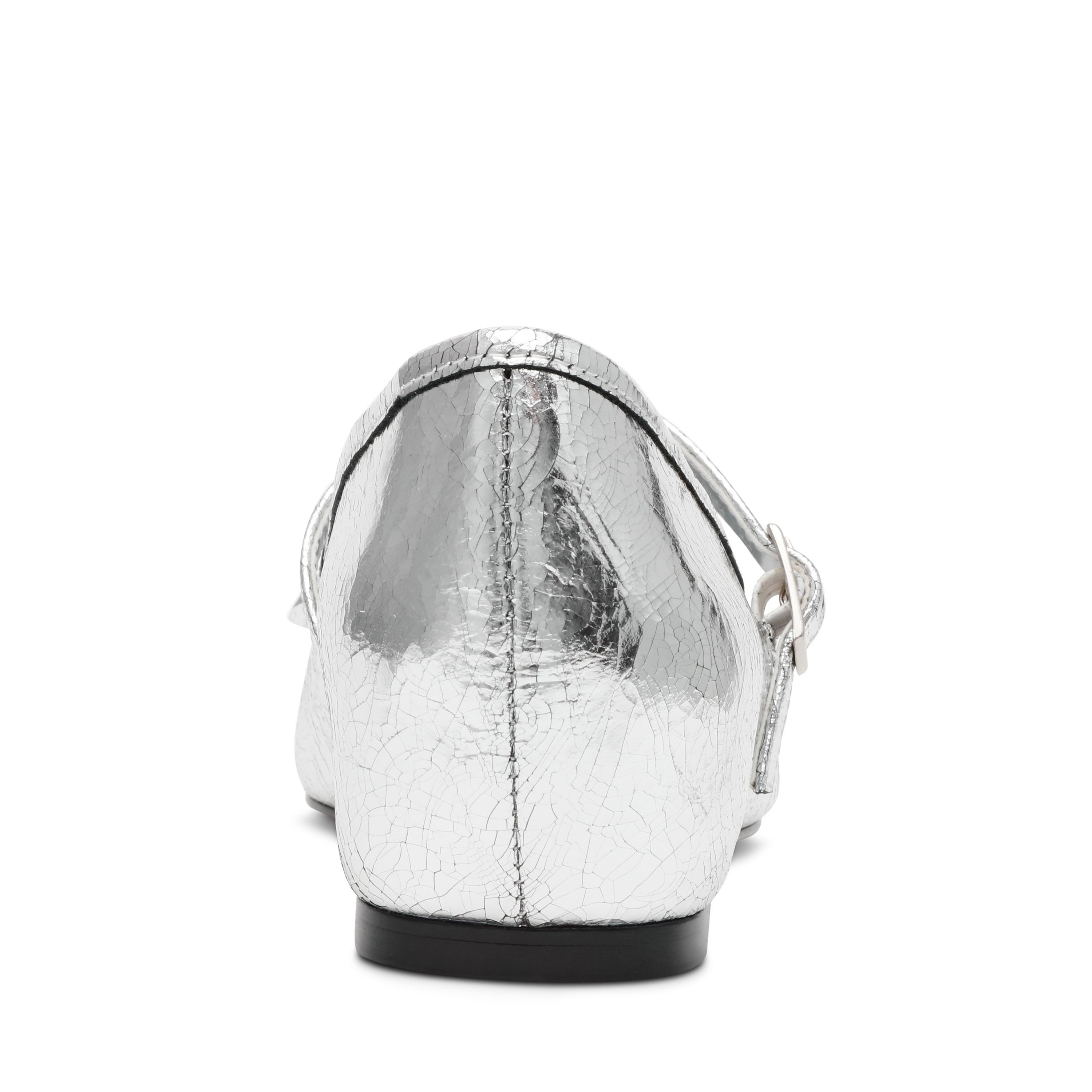 Leeta-In Silver Crinkle Ballerinas