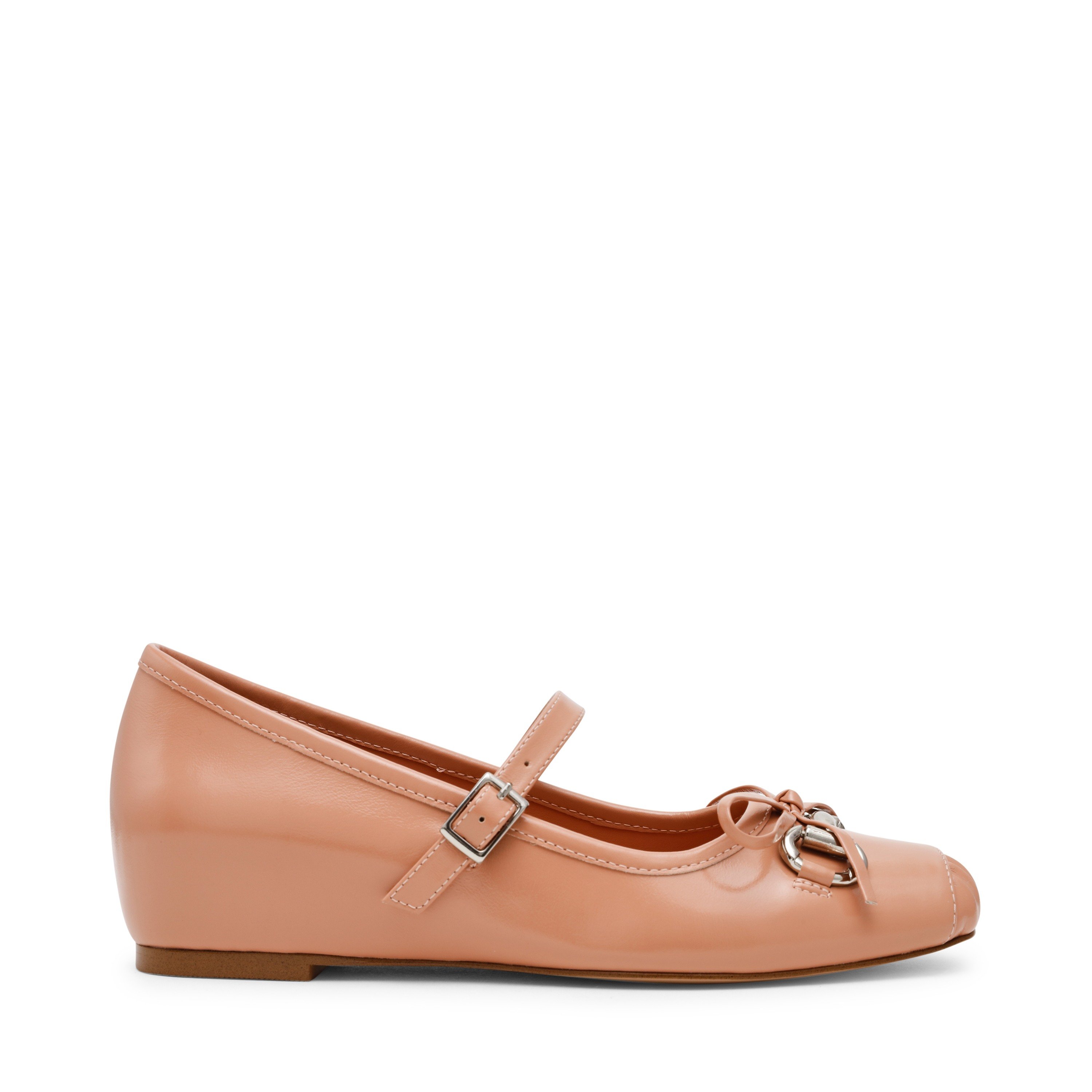 Leeta-In Clay Leather Ballerinas
