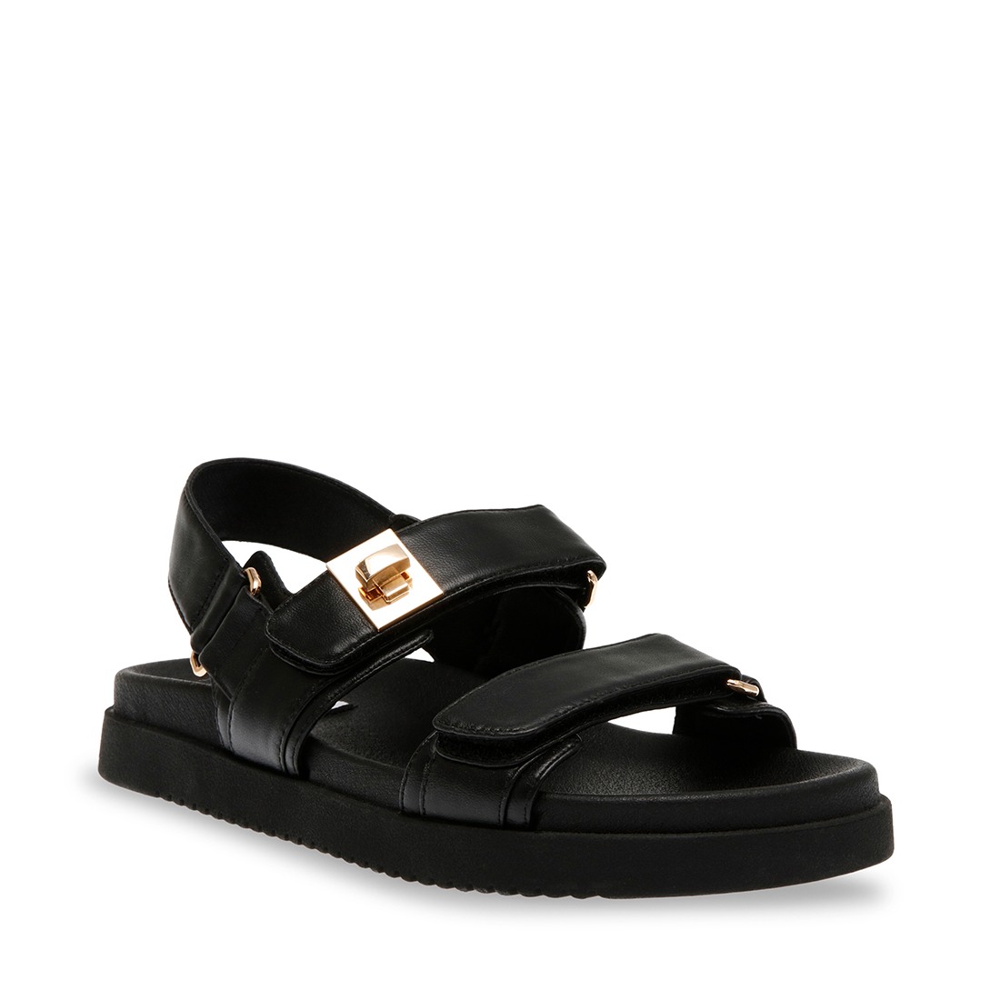 MONA-IN Black Leather Flats