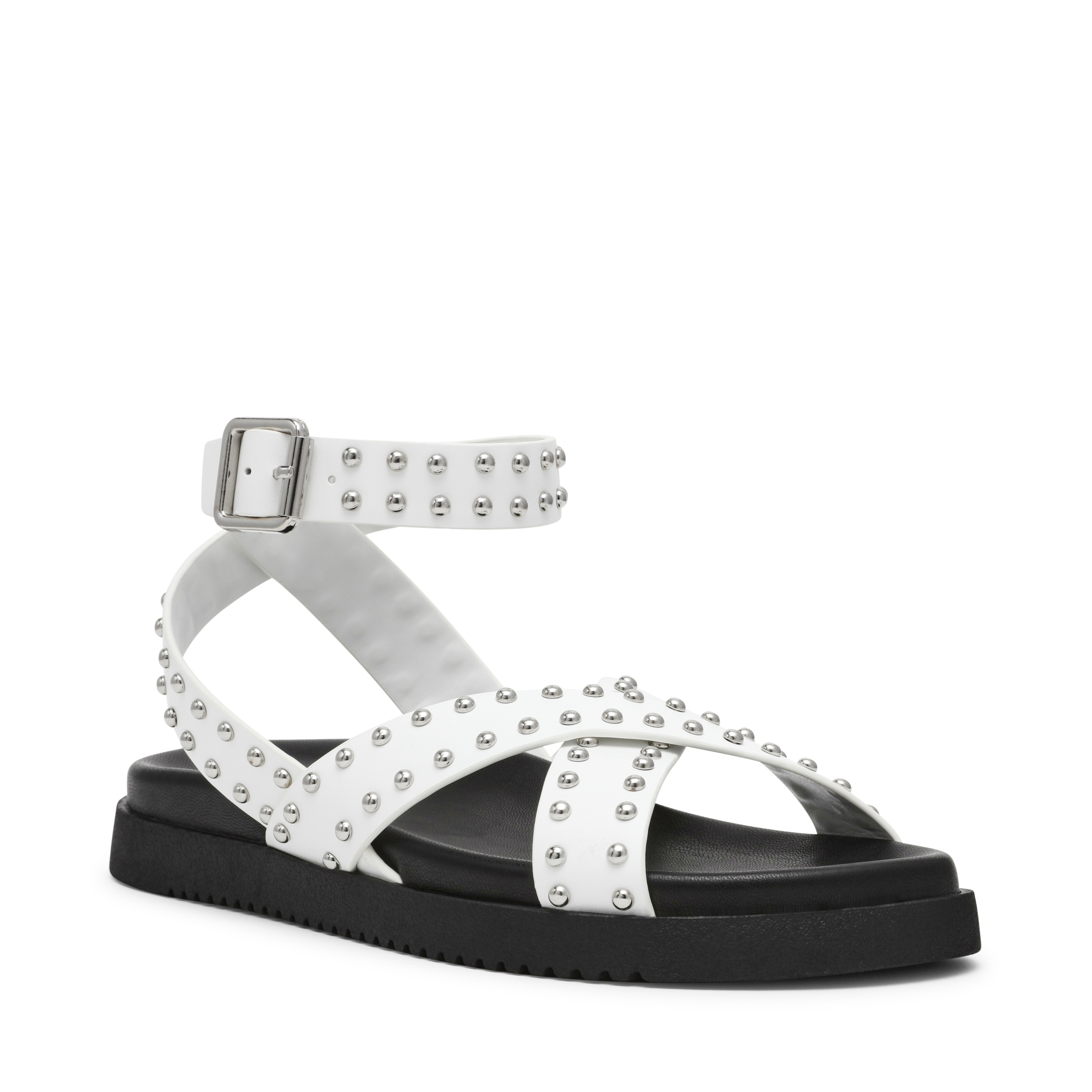 My Bestie-Sin White Action Leather Flats