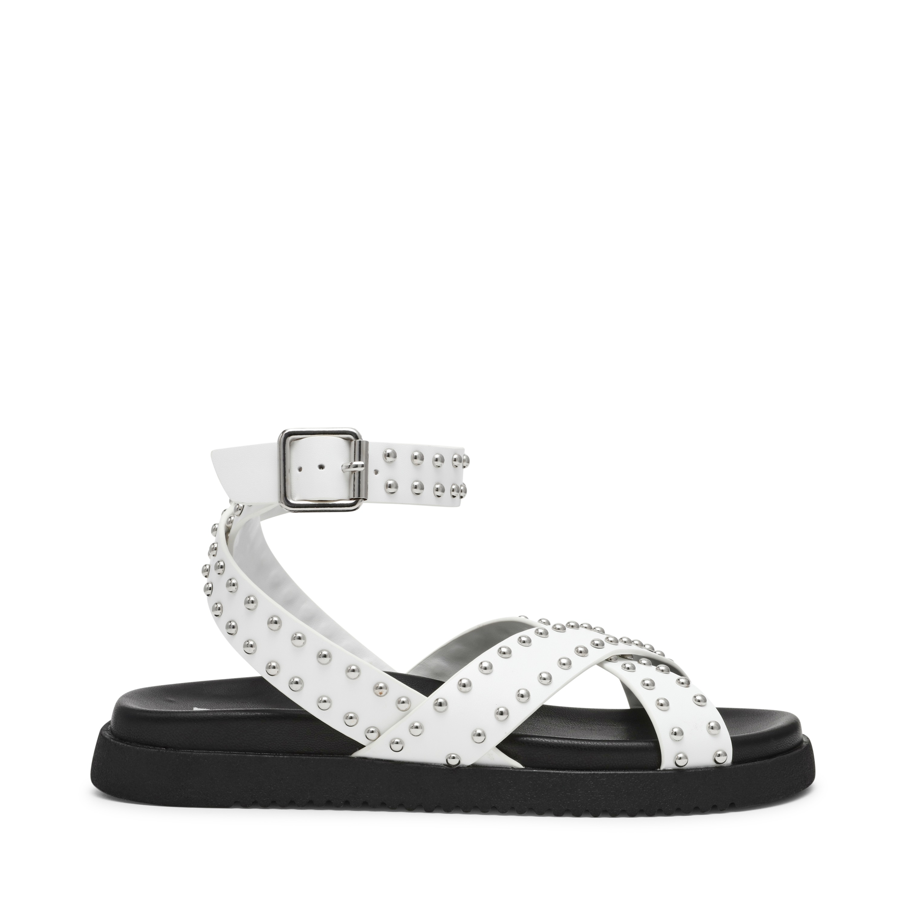 My Bestie-Sin White Action Leather Flats