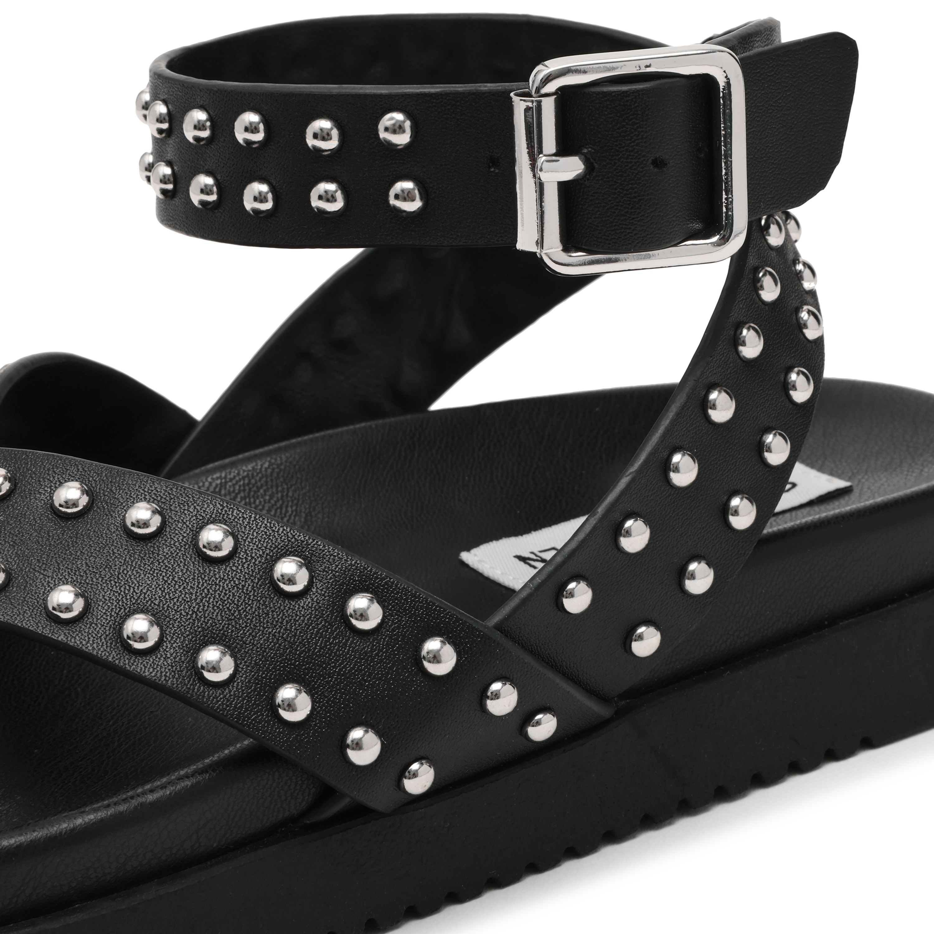 My Bestie-Sin Black W/Stud Flats