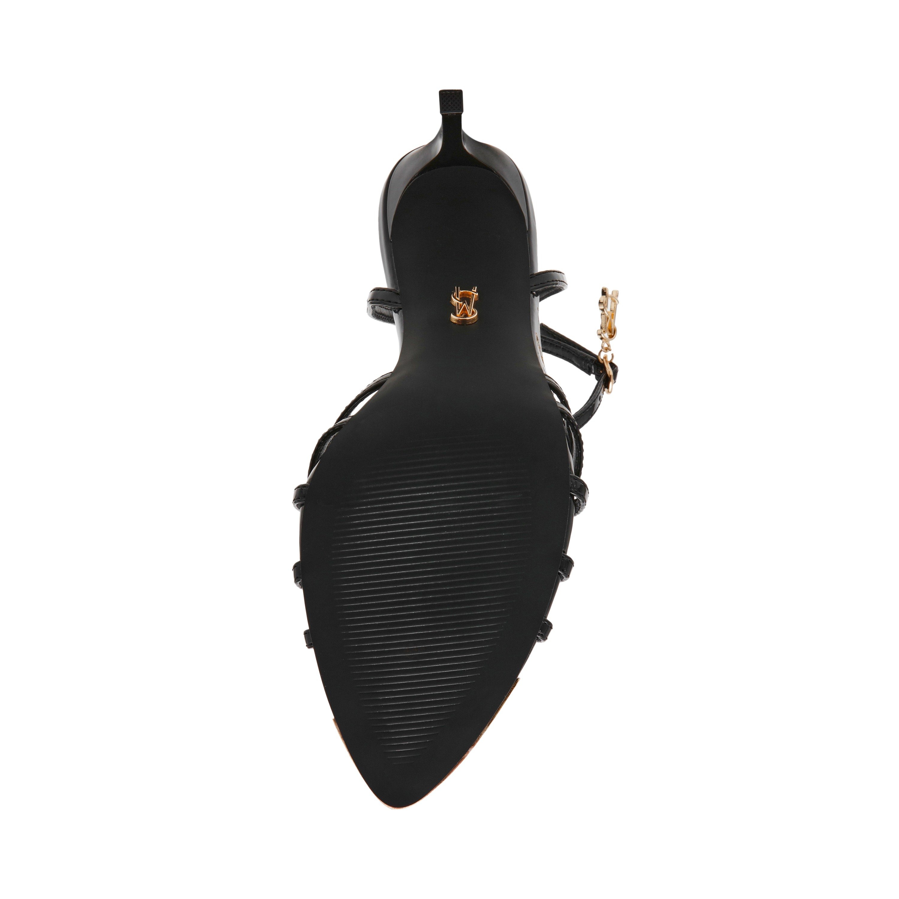 Peepshow-In Black Patent Heels Sandals