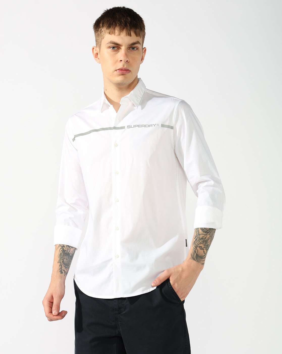 SUPERDRY REFLECTIVE STRIPE PRINT SHIRT