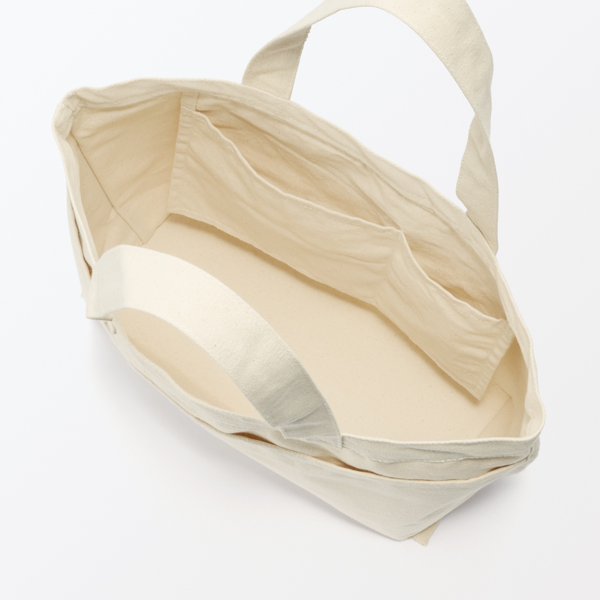 Canvas wide tote bag