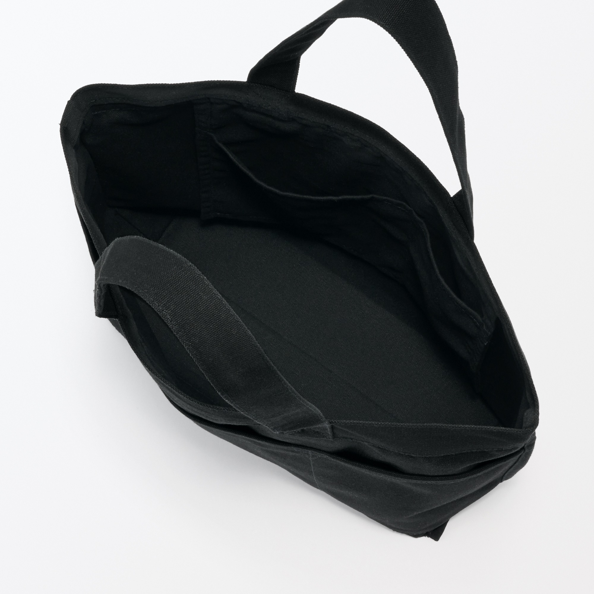 Canvas wide tote bag