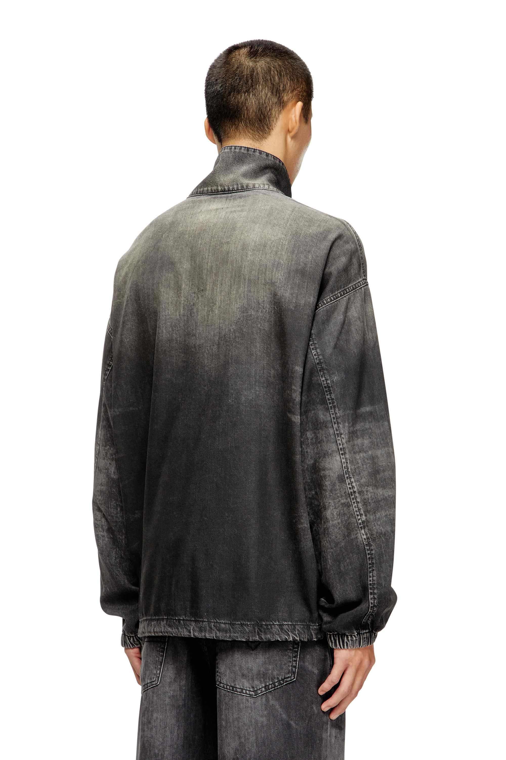 Black Denim top with mock neck