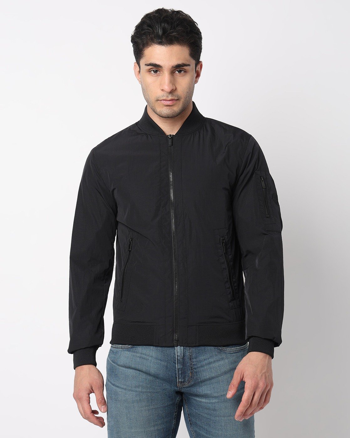 GAS | Crinckled Nylon Bomber Jacket with Signature Branding