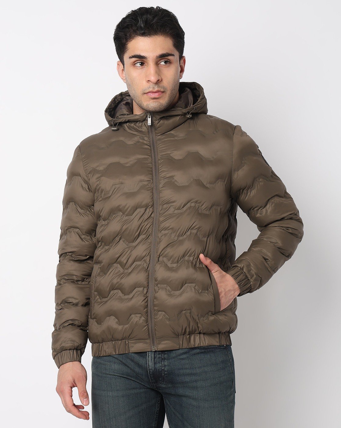 GAS | Regular Fit Hooded Padded Jacket with Signature Branding