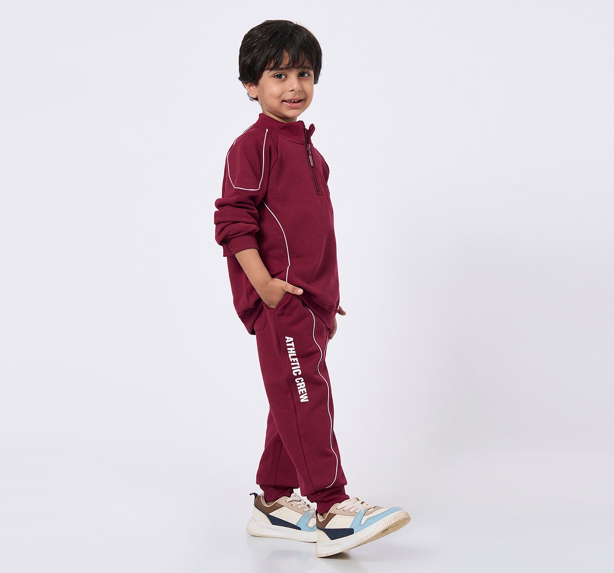 Ed-a-Mamma Kids Boys Set Maroon