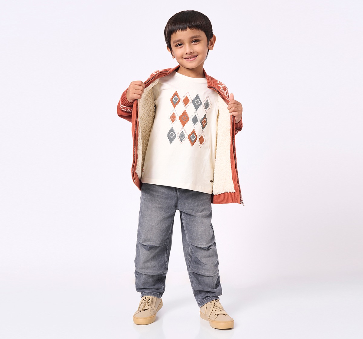 Ed-a-Mamma Kids Boys Heavy Winterwear Rust