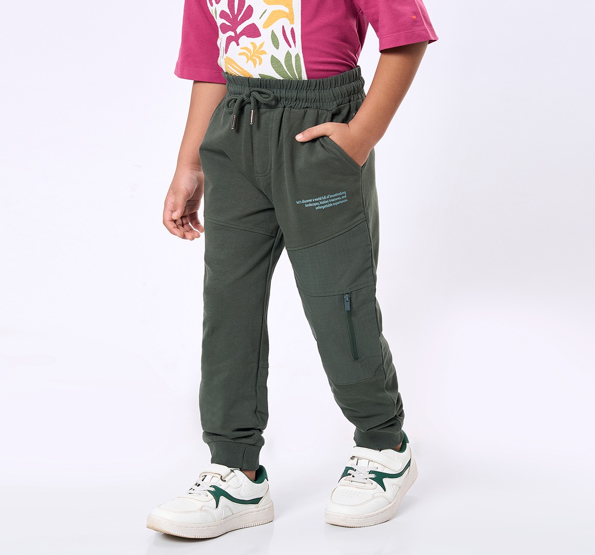 Ed-a-Mamma Kids Boys Joggers Green