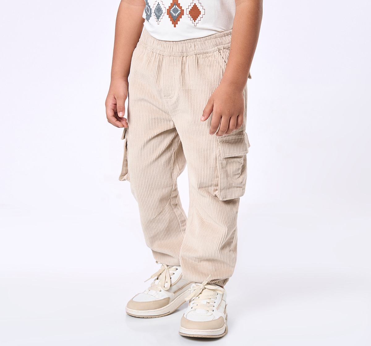 Ed-a-Mamma Kids Boys Joggers Beige