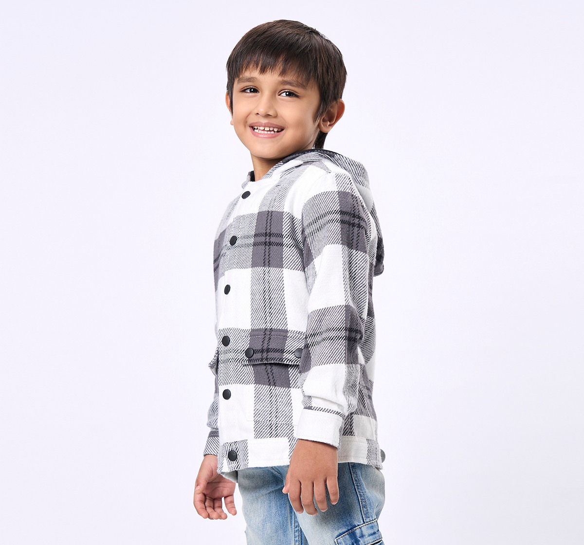 Ed-a-Mamma Kids Boys Shirt Black & White