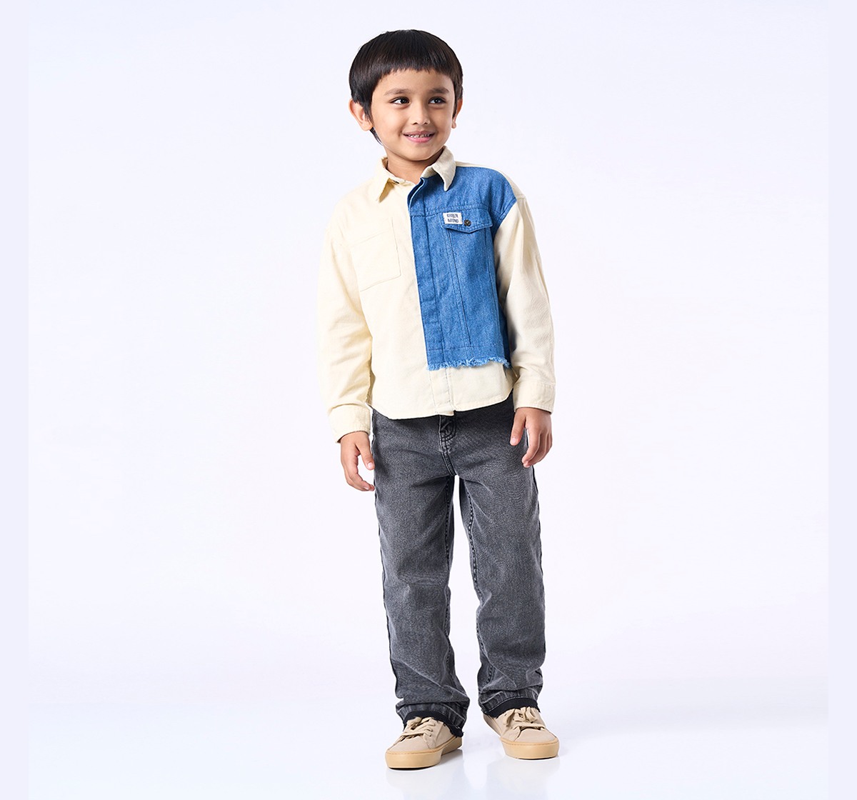Ed-a-Mamma Kids Boys Shirt Blue
