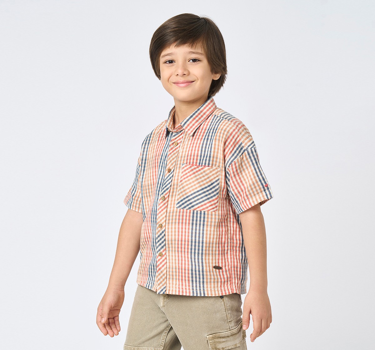 Ed-a-Mamma Kids Boys Shirt Rust