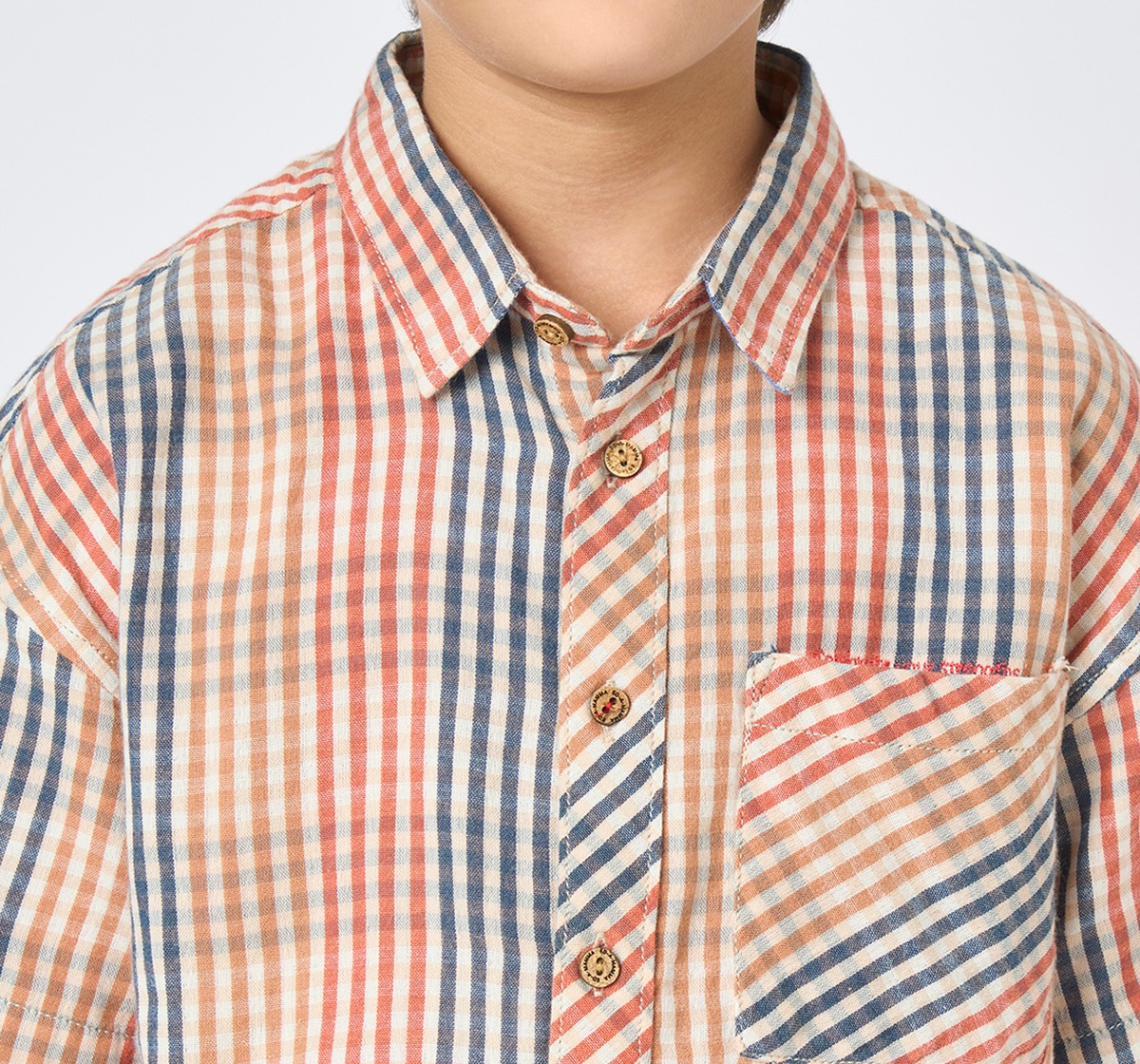 Ed-a-Mamma Kids Boys Shirt Rust