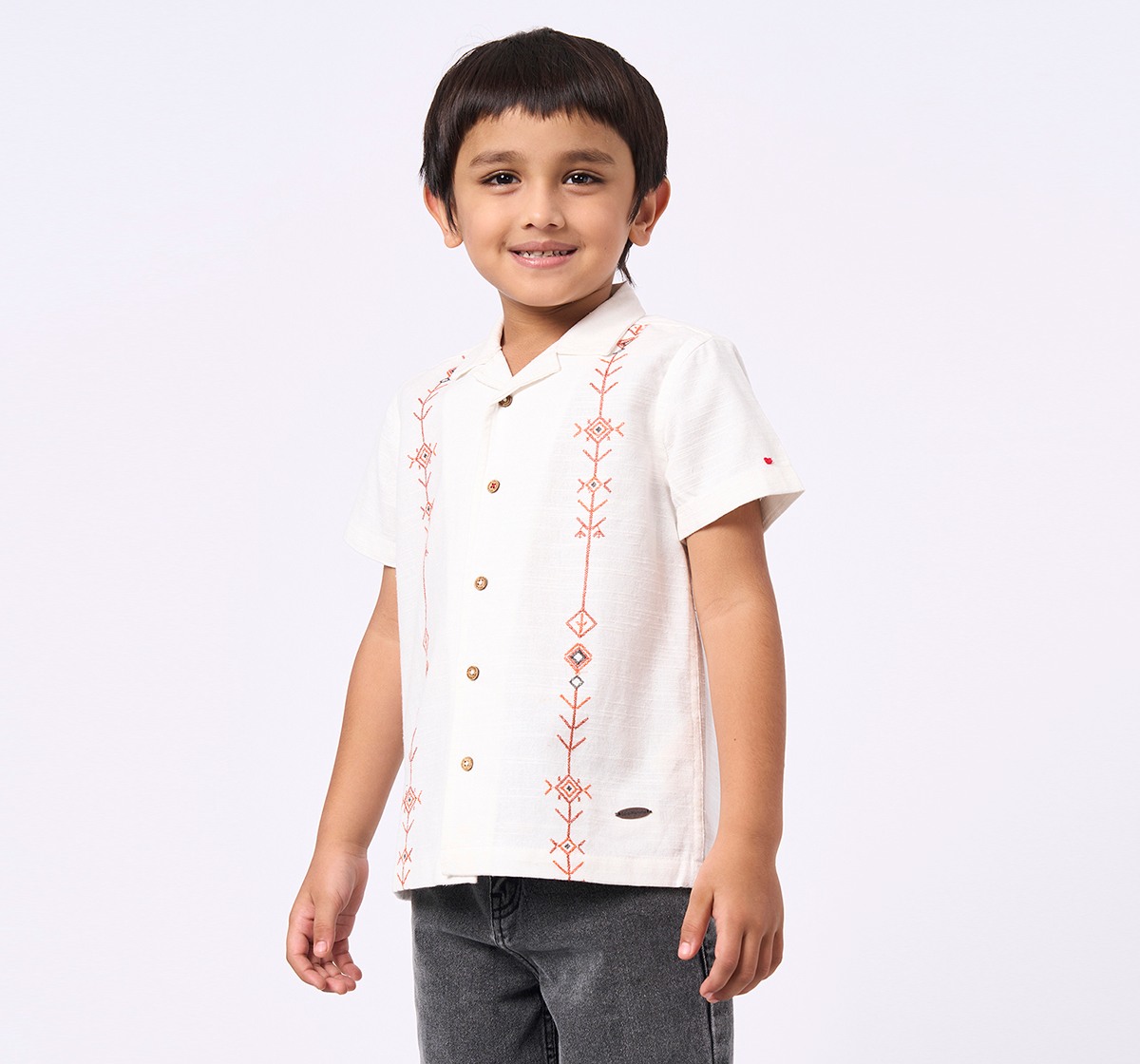 Ed-a-Mamma Kids Boys Shirt Off White