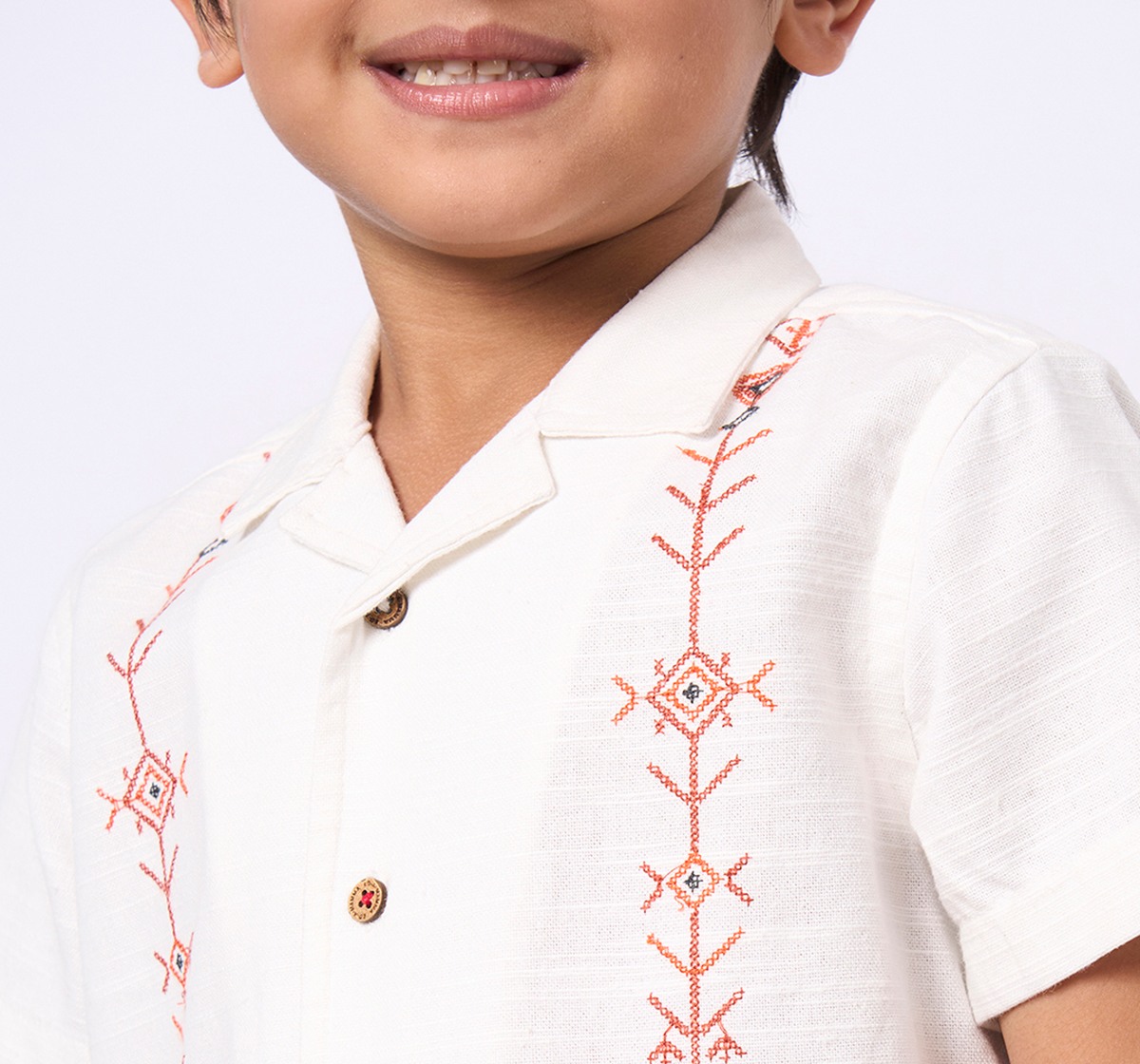 Ed-a-Mamma Kids Boys Shirt Off White