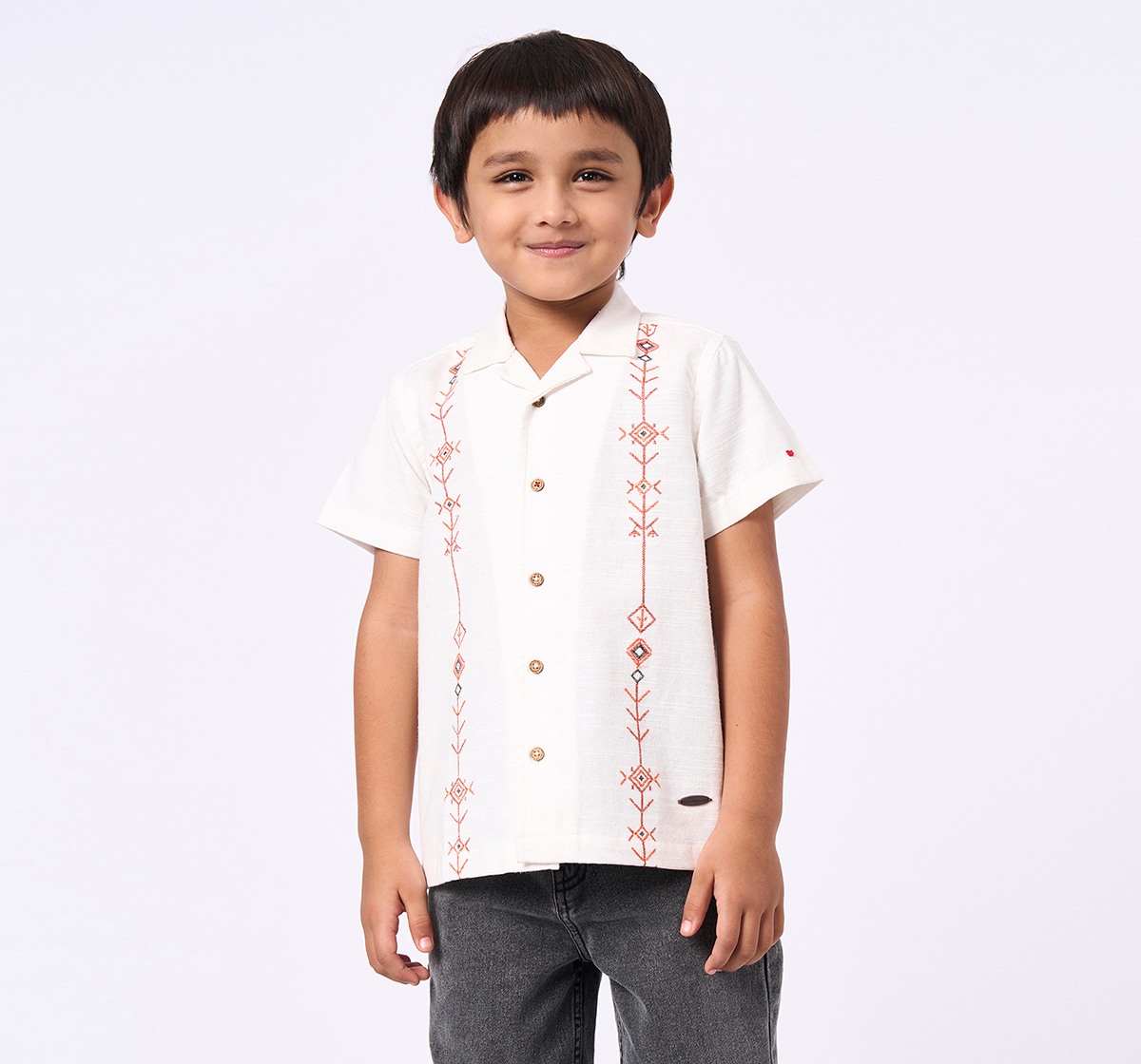 Ed-a-Mamma Kids Boys Shirt Off White