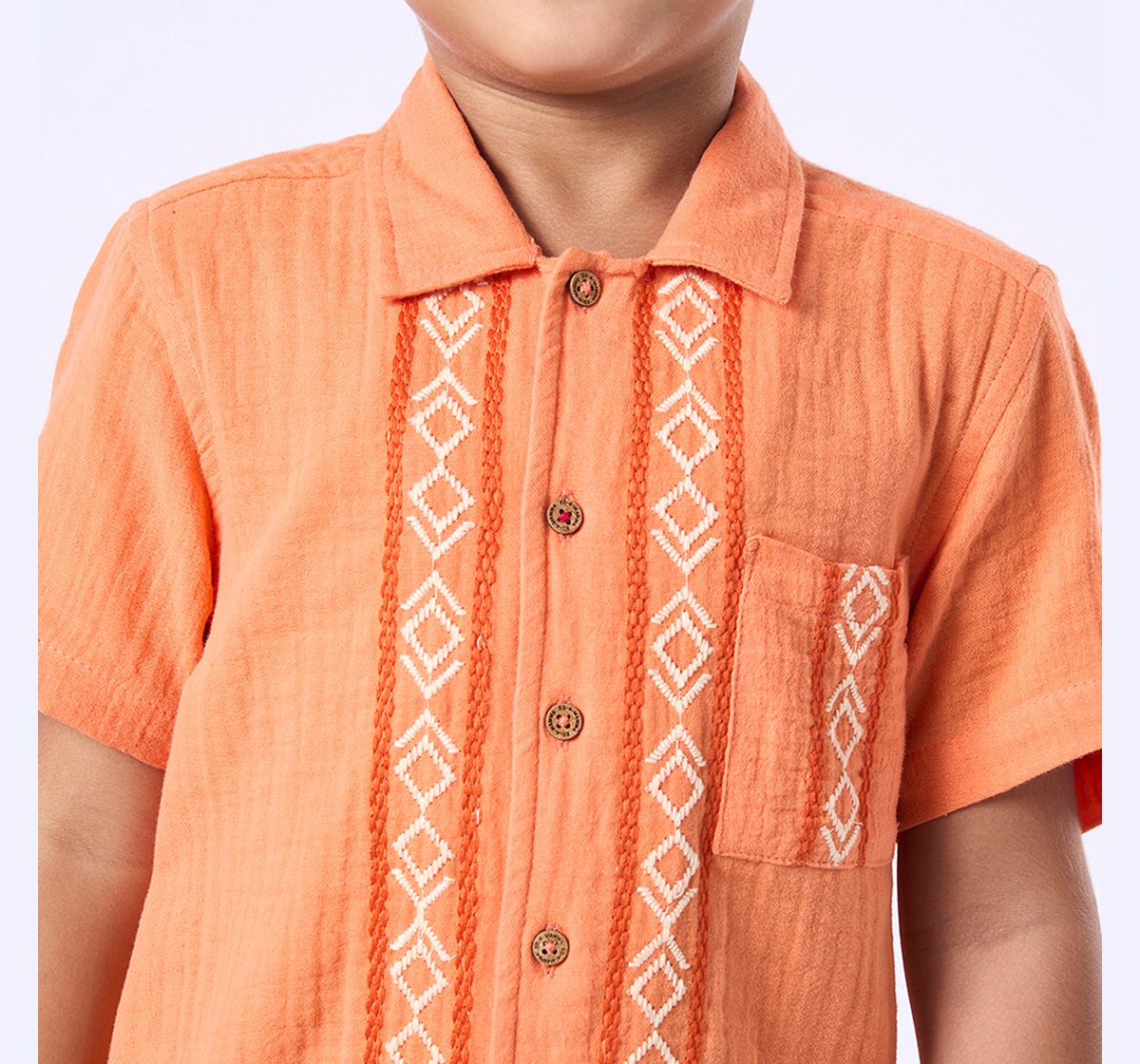 Ed-a-Mamma Kids Boys Shirt Orange