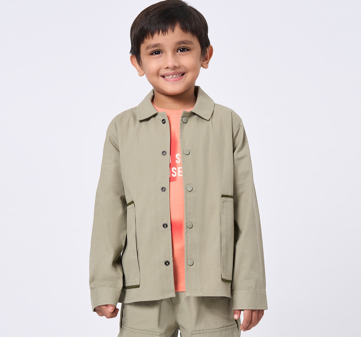 Ed-a-Mamma Kids Boys Shirt Olive