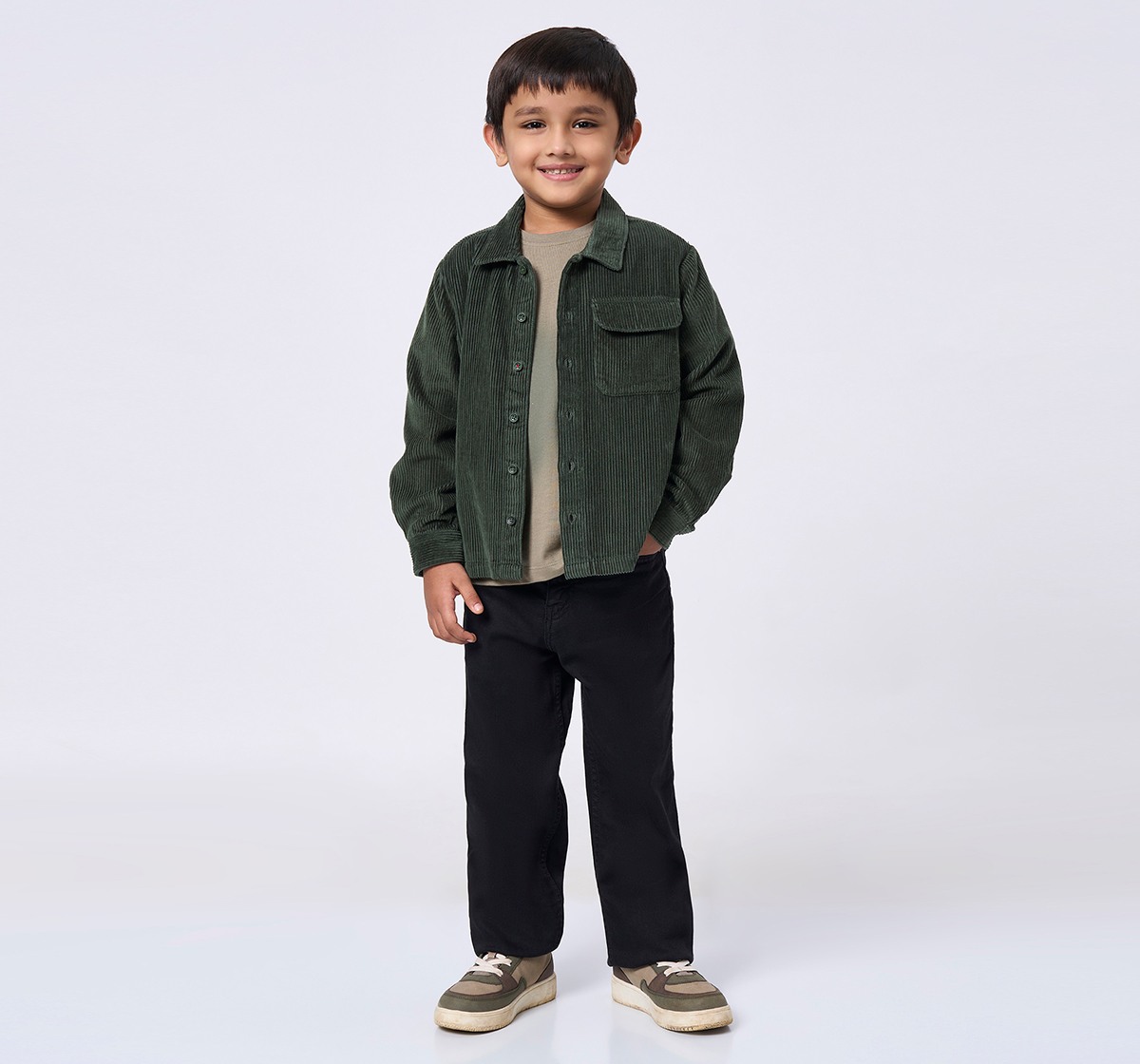 Ed-a-Mamma Kids Boys Shirt Green