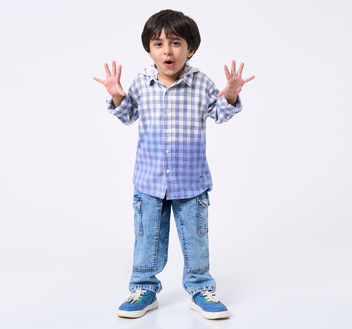Ed-a-Mamma Kids Boys Shirt Blue