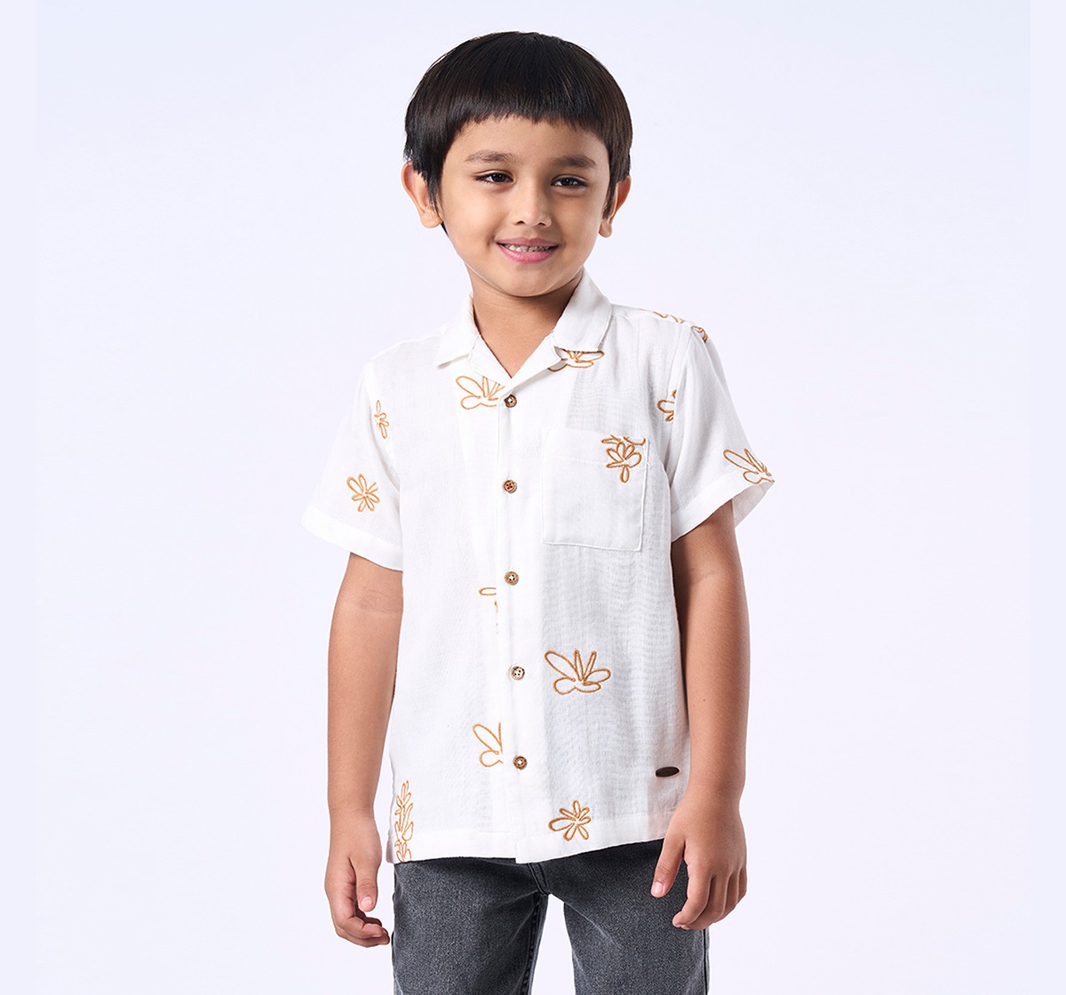 Ed-a-Mamma Kids Boys Shirt Beige
