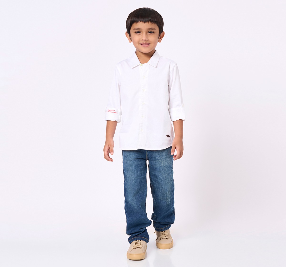 Ed-a-Mamma Kids Boys Shirt Off White
