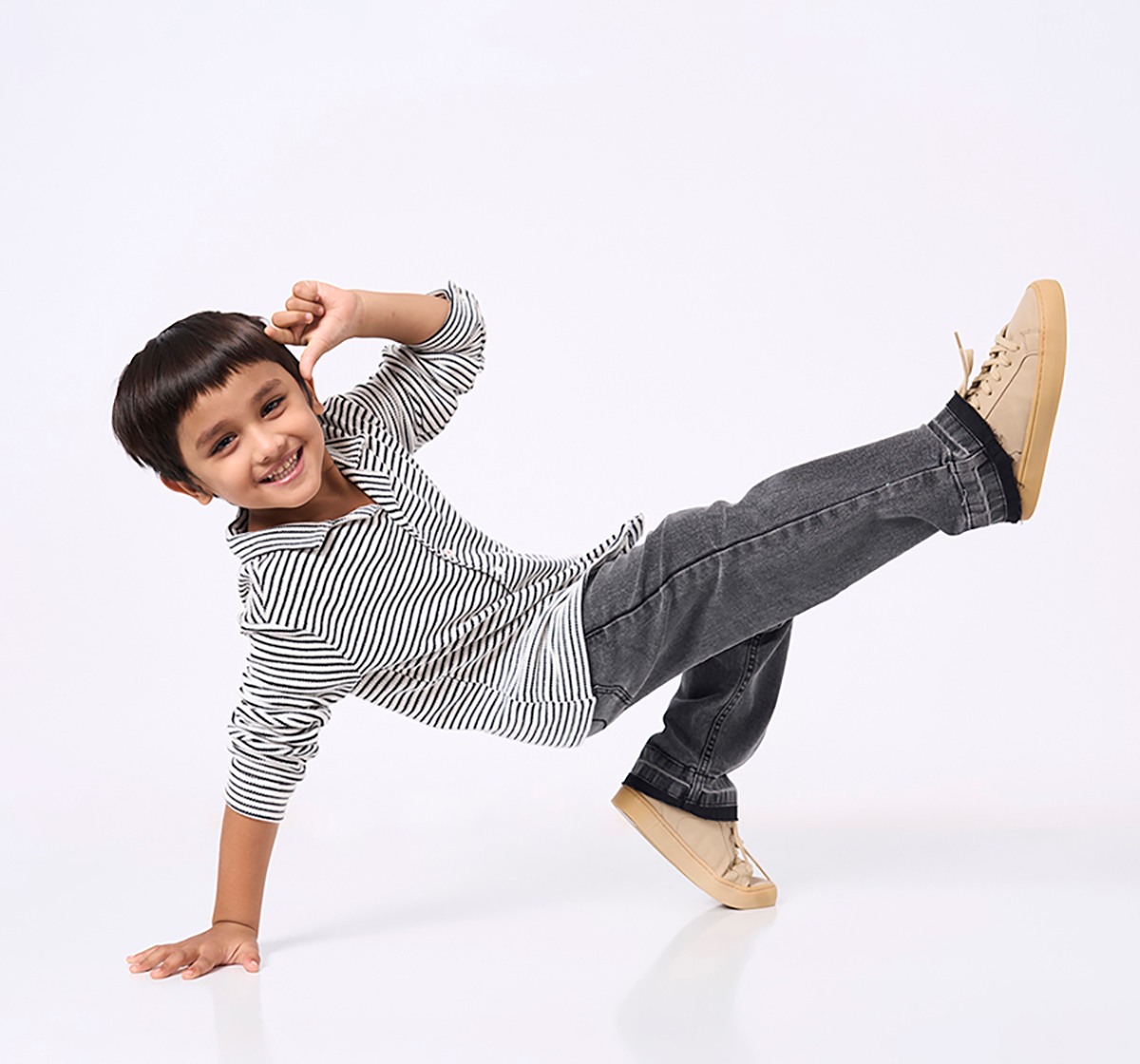 Ed-a-Mamma Kids Boys Shirt Black & White