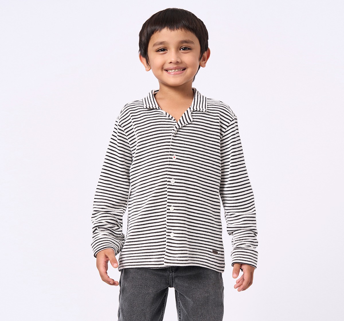 Ed-a-Mamma Kids Boys Shirt Black & White