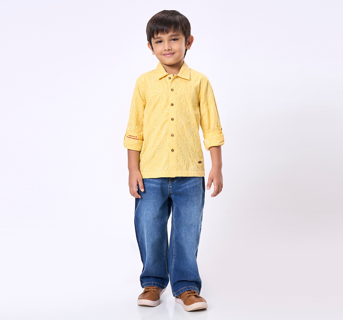 Ed-a-Mamma Kids Boys Shirt Yellow