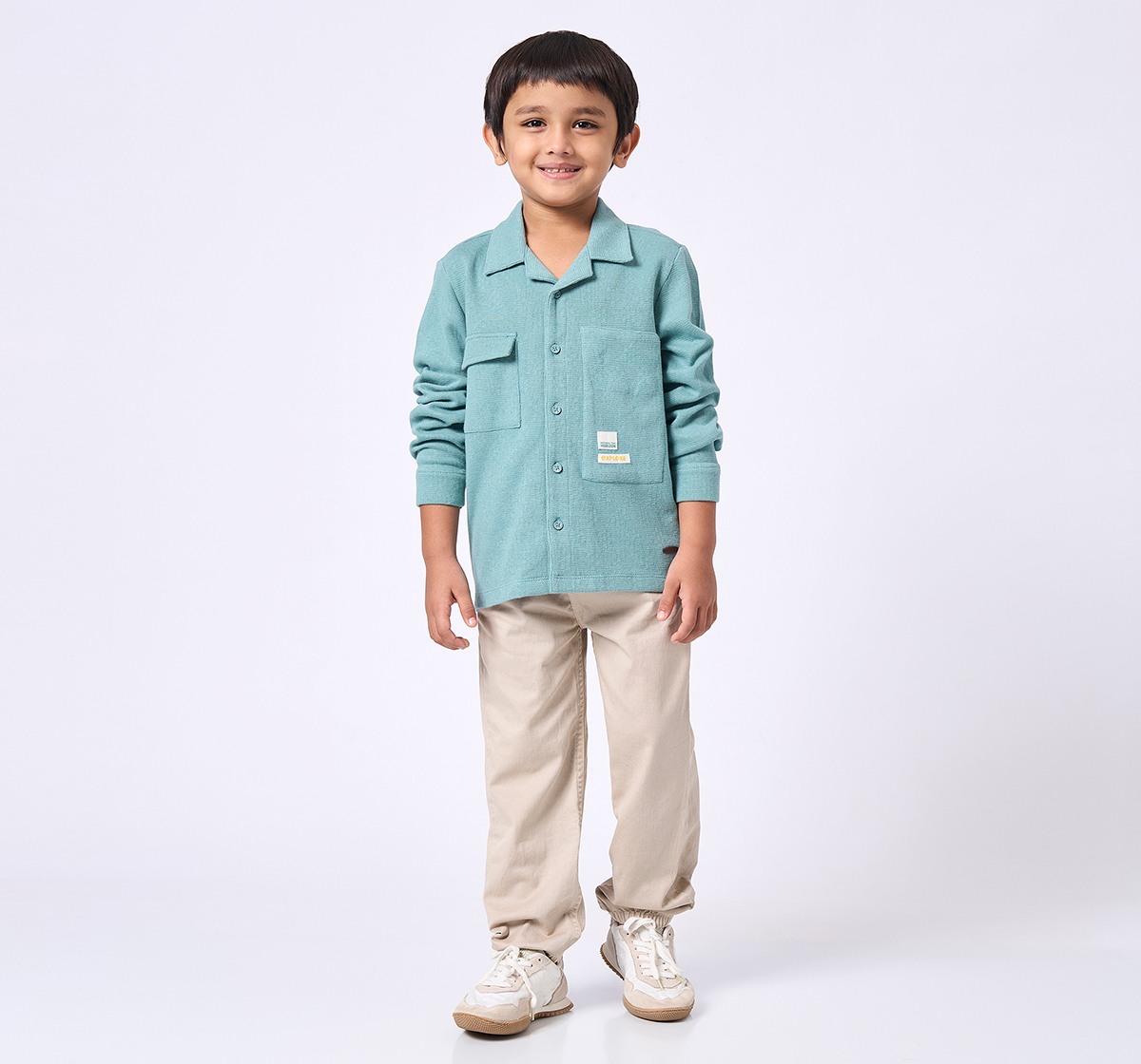 Ed-a-Mamma Kids Boys Shirt Green