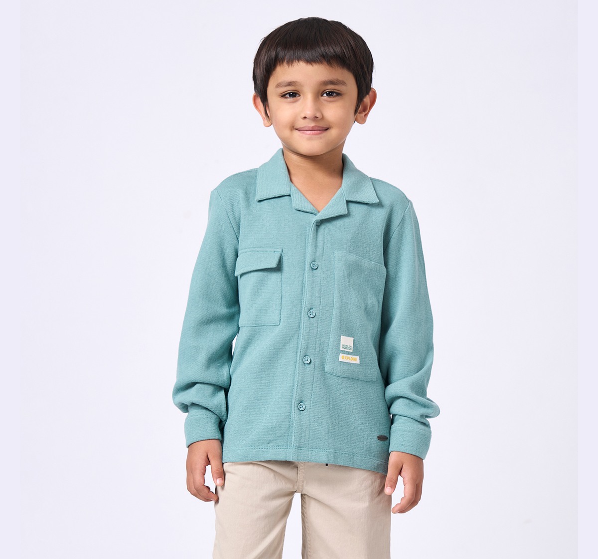 Ed-a-Mamma Kids Boys Shirt Green