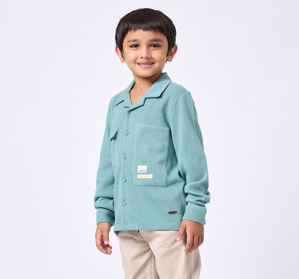 Ed-a-Mamma Kids Boys Shirt Green