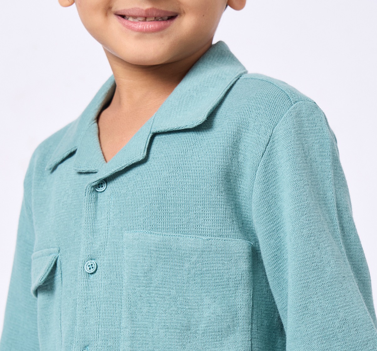 Ed-a-Mamma Kids Boys Shirt Green