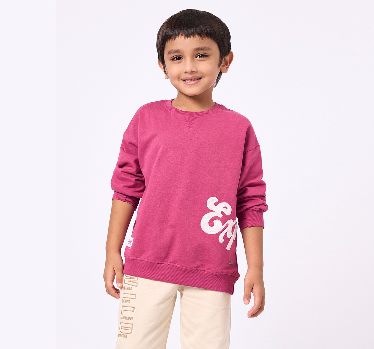 Ed-a-Mamma Kids Boys Sweatshirt Magenta