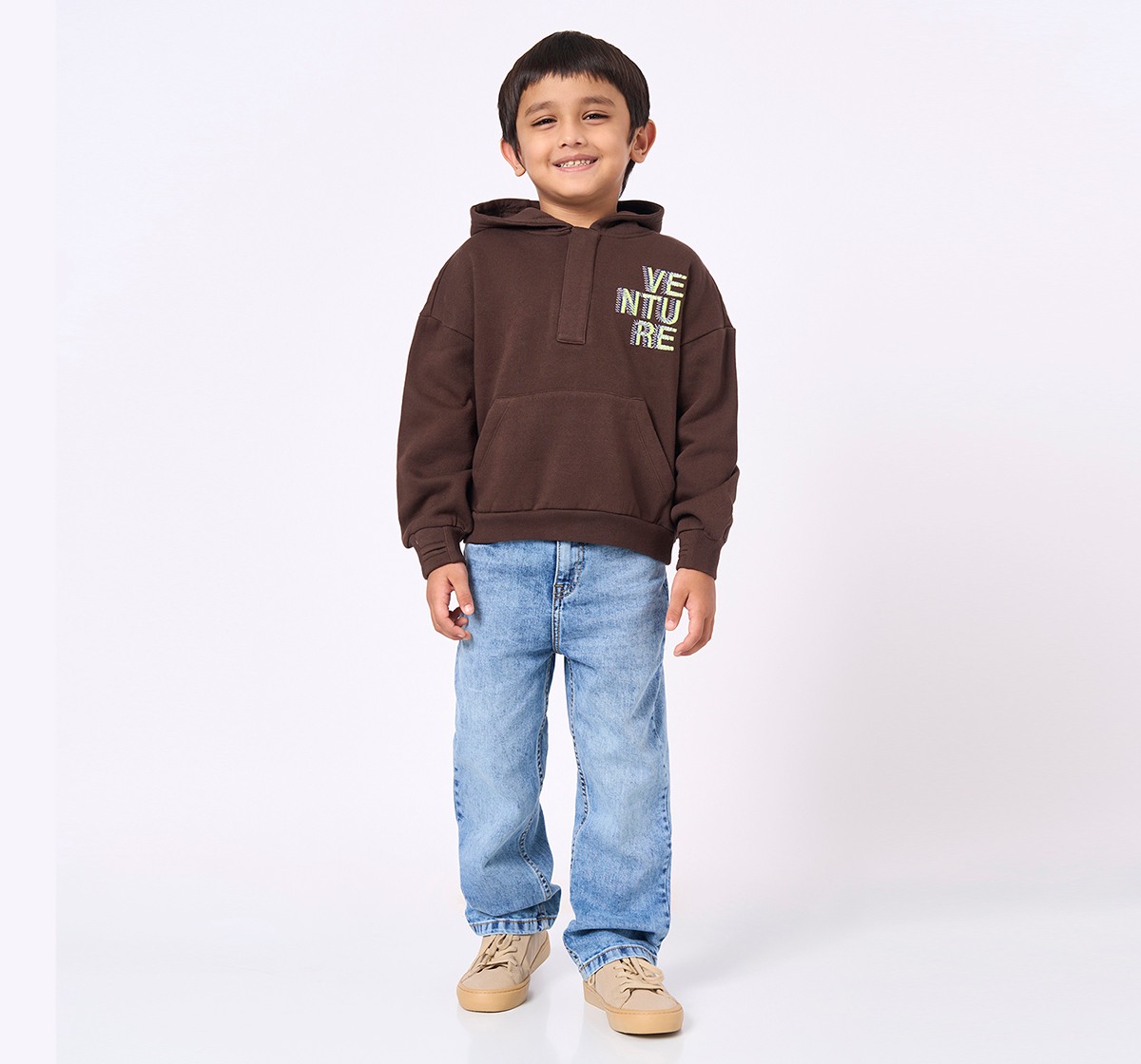 Ed-a-Mamma Kids Boys Sweatshirt Brown
