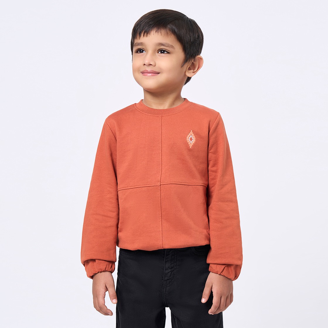 Ed-a-Mamma Kids Boys Sweatshirt Rust