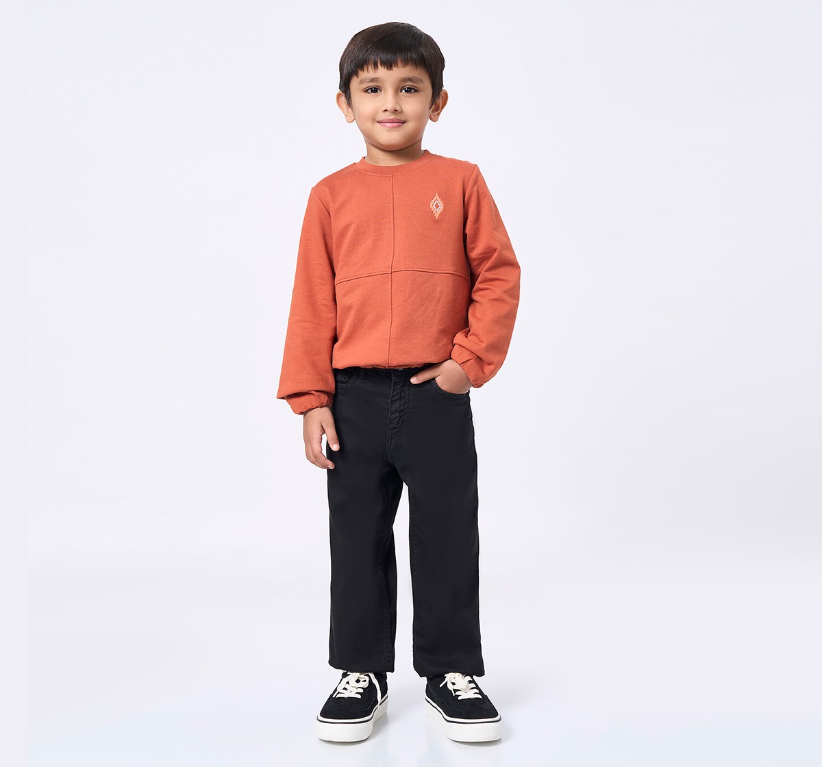 Ed-a-Mamma Kids Boys Sweatshirt Rust