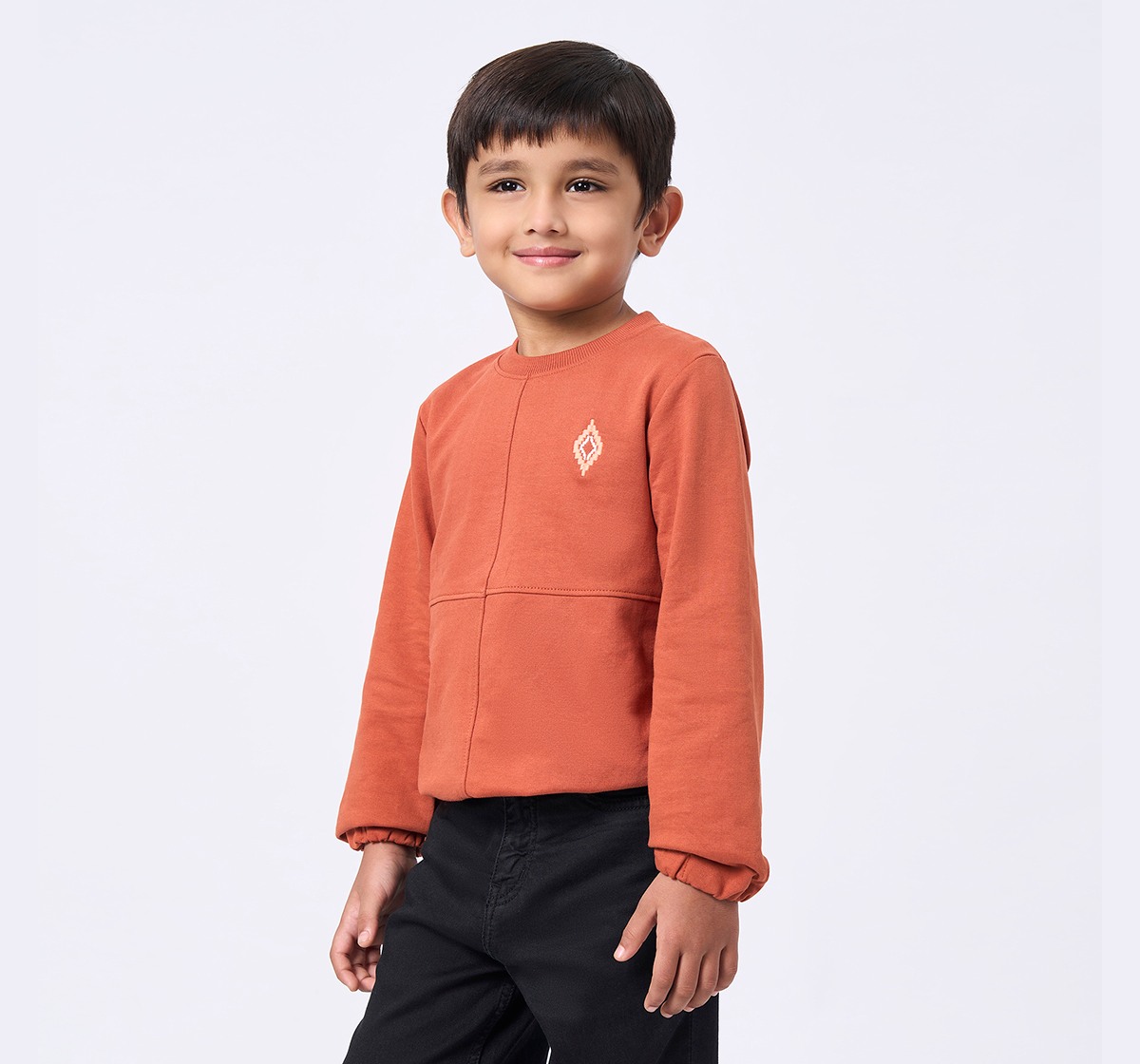 Ed-a-Mamma Kids Boys Sweatshirt Rust