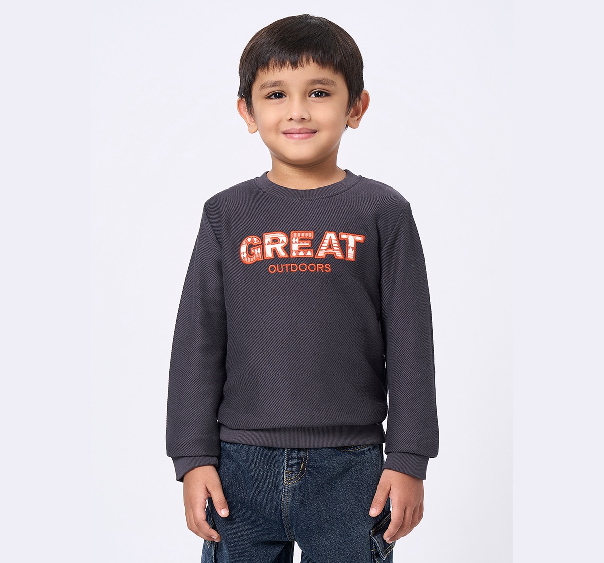 Ed-a-Mamma Kids Boys Sweatshirt Grey