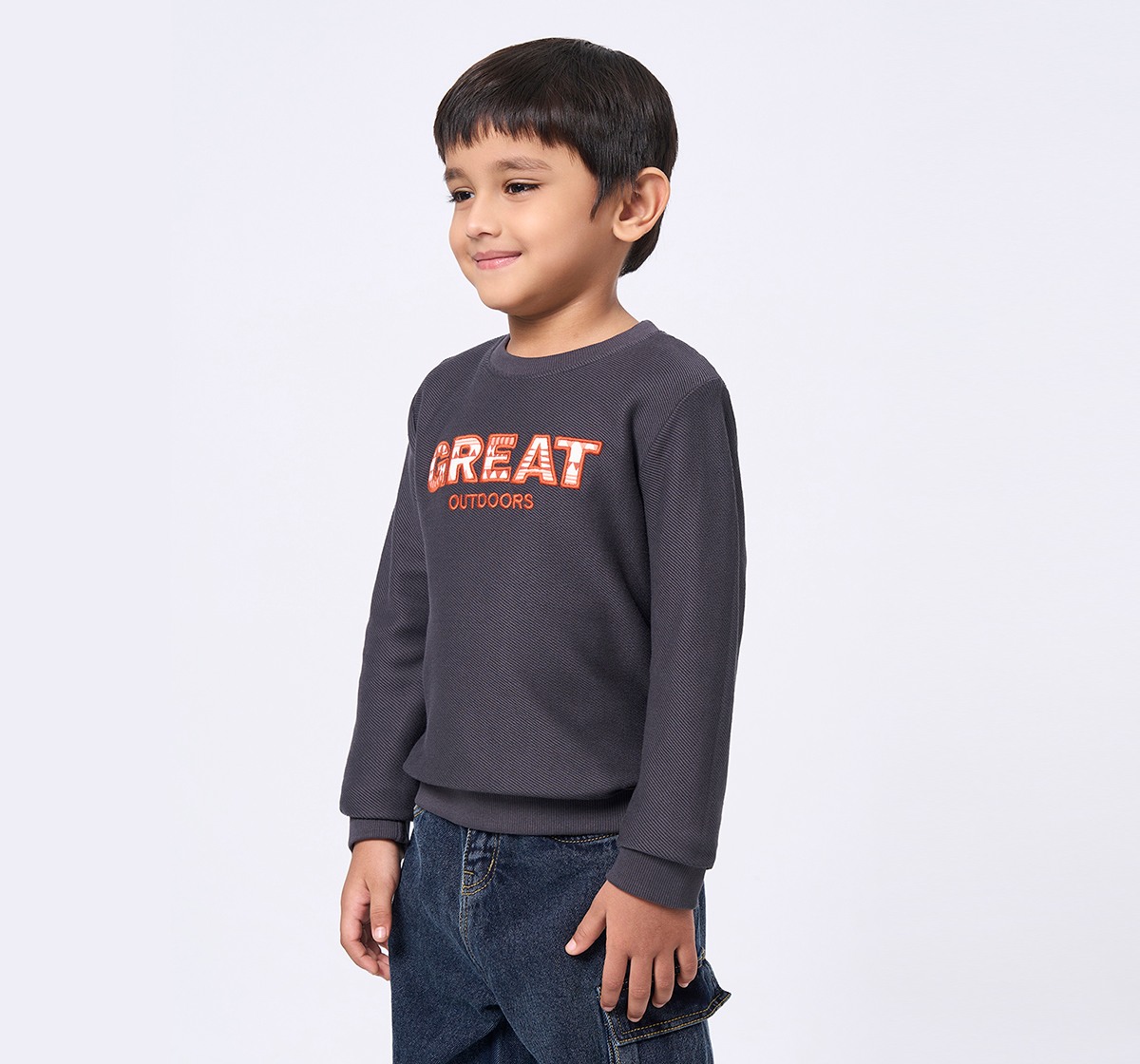 Ed-a-Mamma Kids Boys Sweatshirt Grey