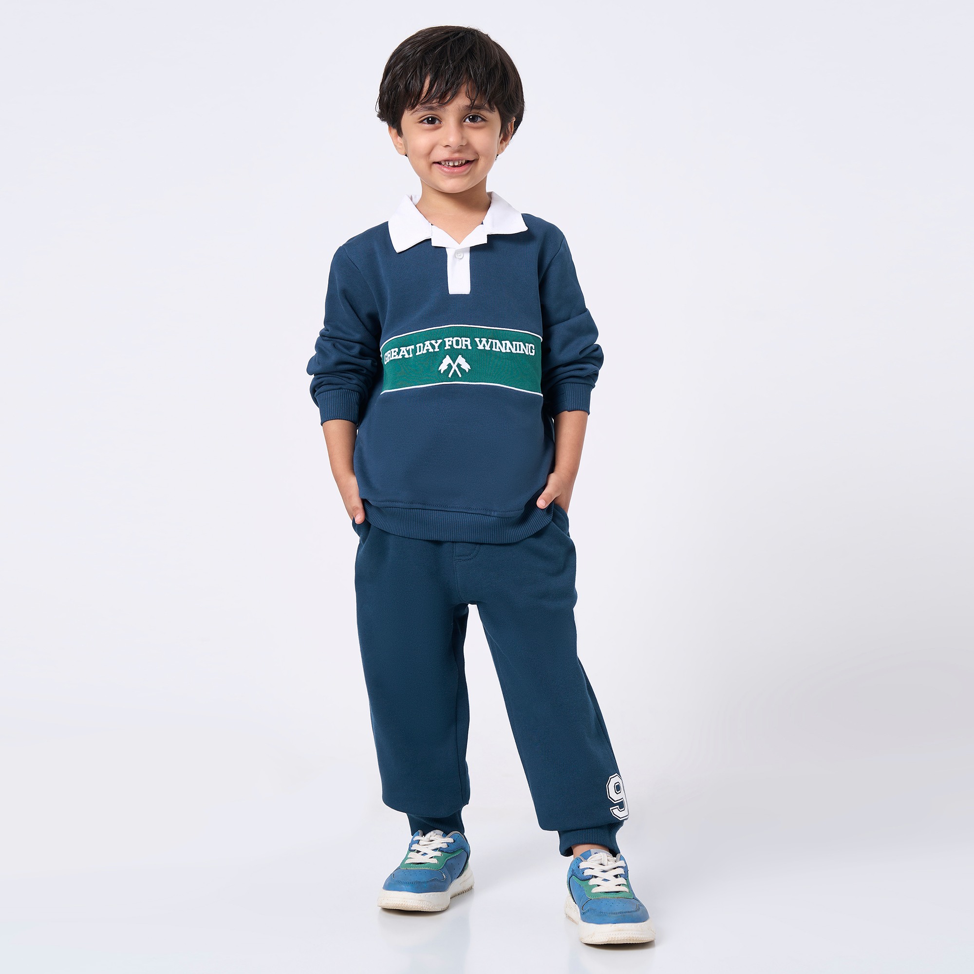 Ed-a-Mamma Kids Boys Sweatshirt Navy