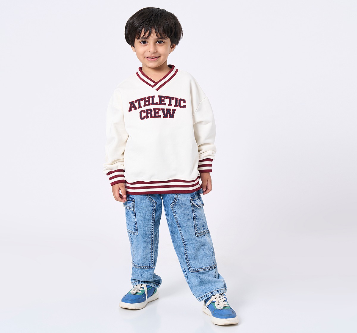 Ed-a-Mamma Kids Boys Sweatshirt Off White