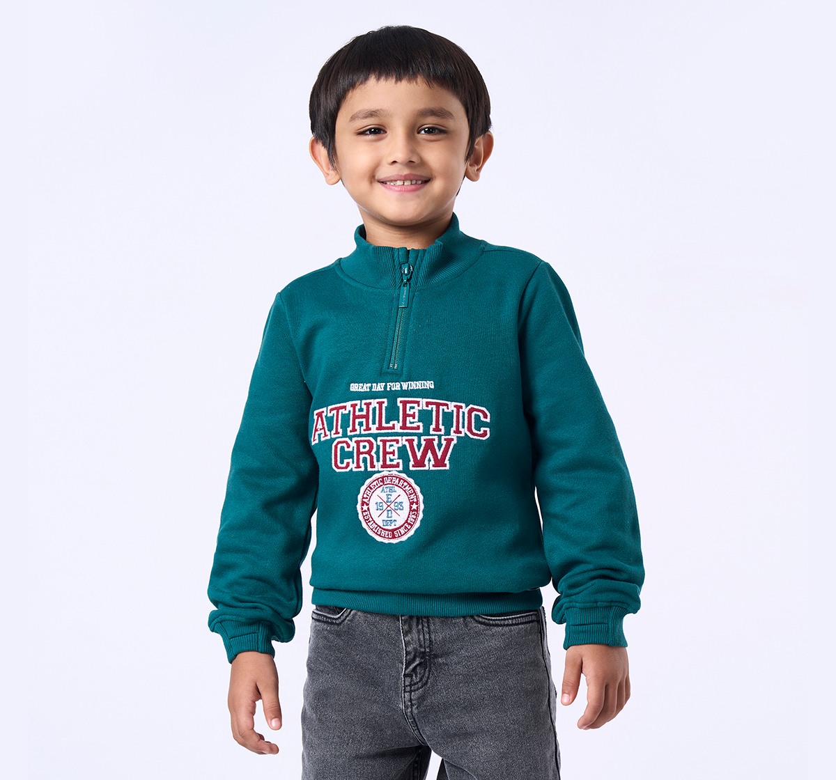 Ed-a-Mamma Kids Boys Sweatshirt Green